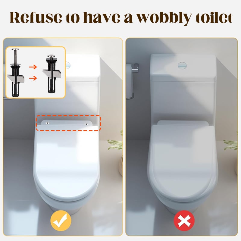 2 Pcs Heavy Duty Toilet Seat Fastener Bolt kit detail view