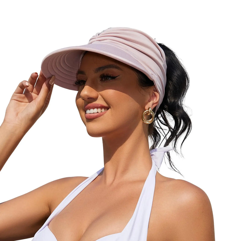 ☀️Women's UPF 50+ UV Protection Sun Visor Hat detail view