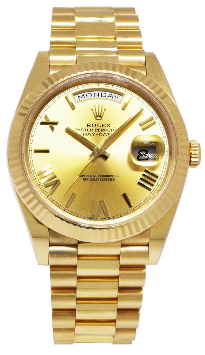 Rolex Day-Date 36mm Yellow Gold Watch – Black Motif Dial | Ref. 228238