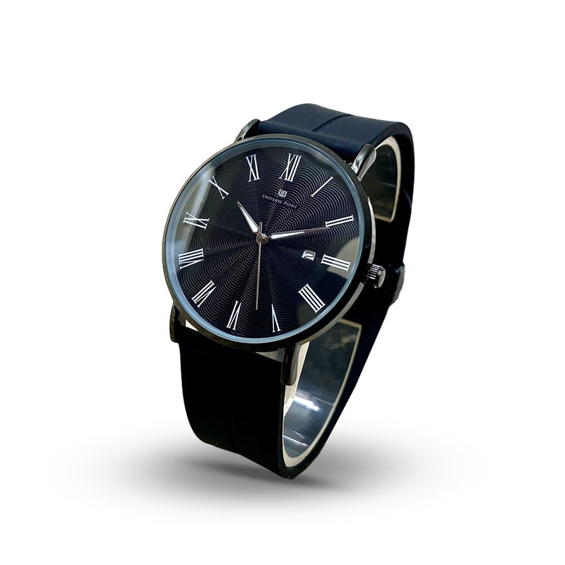 Universe Point Slim Circular Watch with Magnetic Lock & Silicone Strap